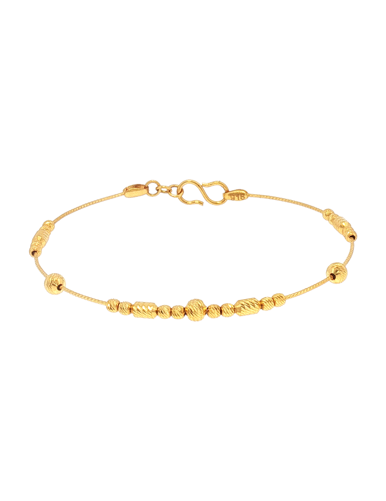 Whisper Bead Gold Bracelet - 22 K