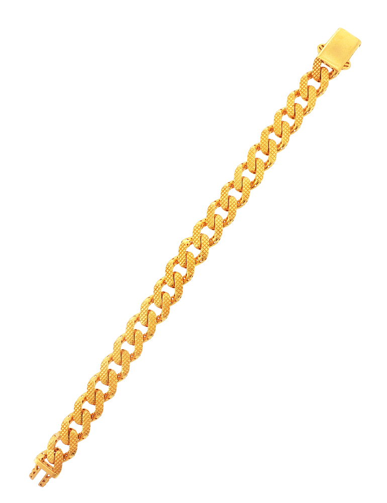 Braxton Twist-Link Gold Bracelet - 22 Karat