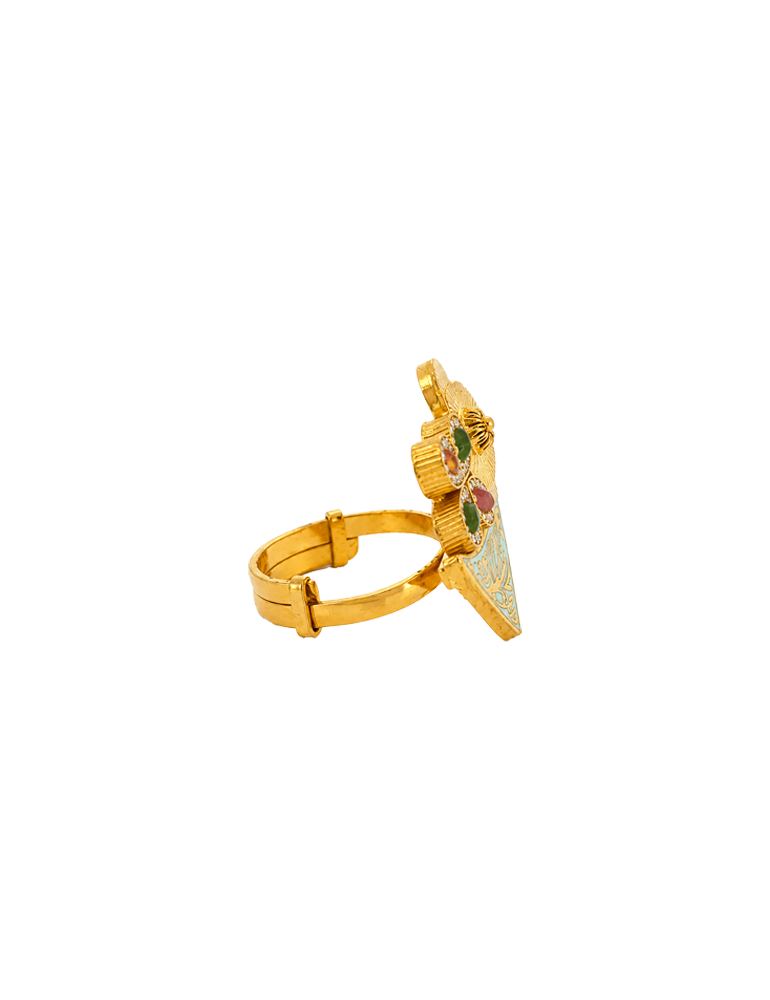 Petal Muse Gold Ring - 22 Karat