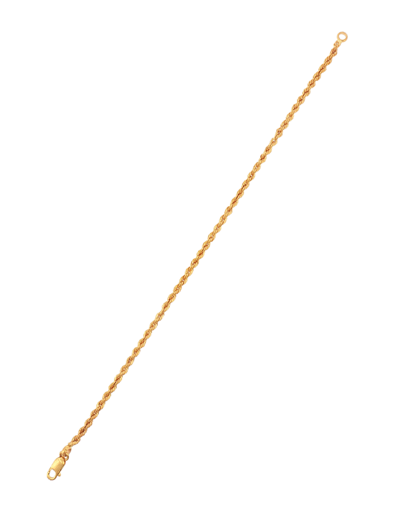 Classic Rope Chain Bracelet - 22 Karat