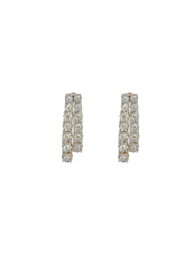 Diamond Set with Earrings 18 Kt