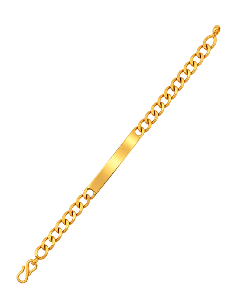 Signature Plate Link Bracelet - 22 Karat