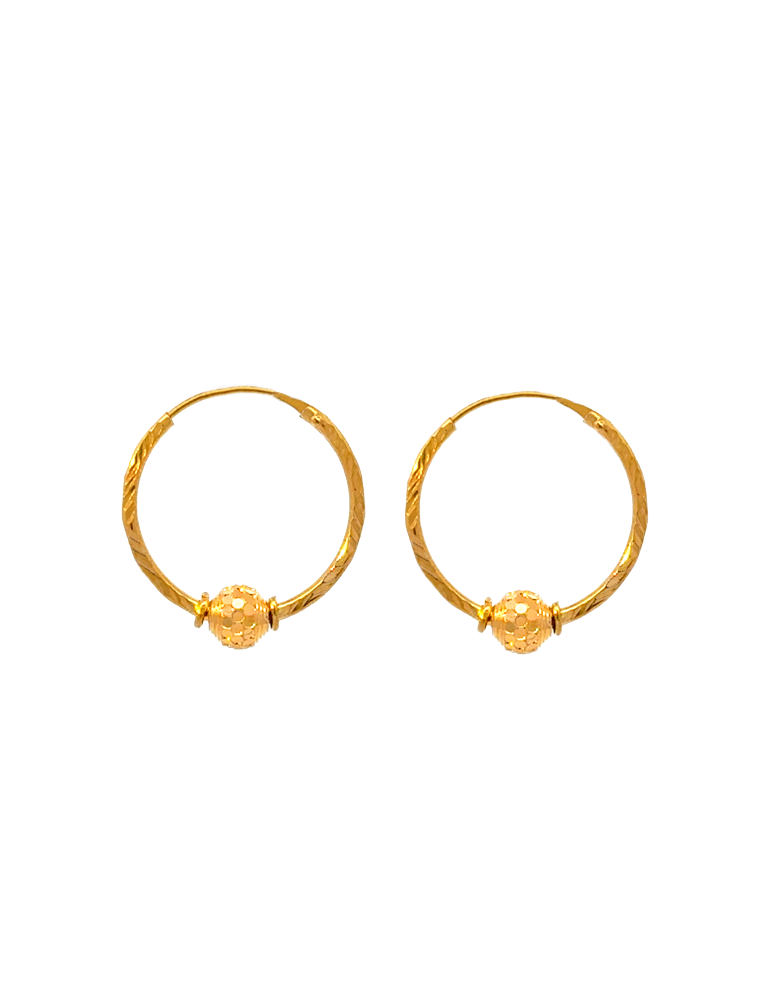 Classic Gold Ball & Hoop - 22 Karat