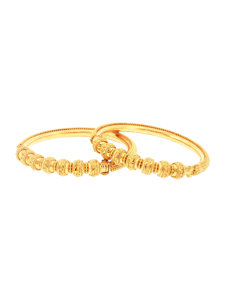 Shahi Dor Gold Bangles 22K - Set of 2