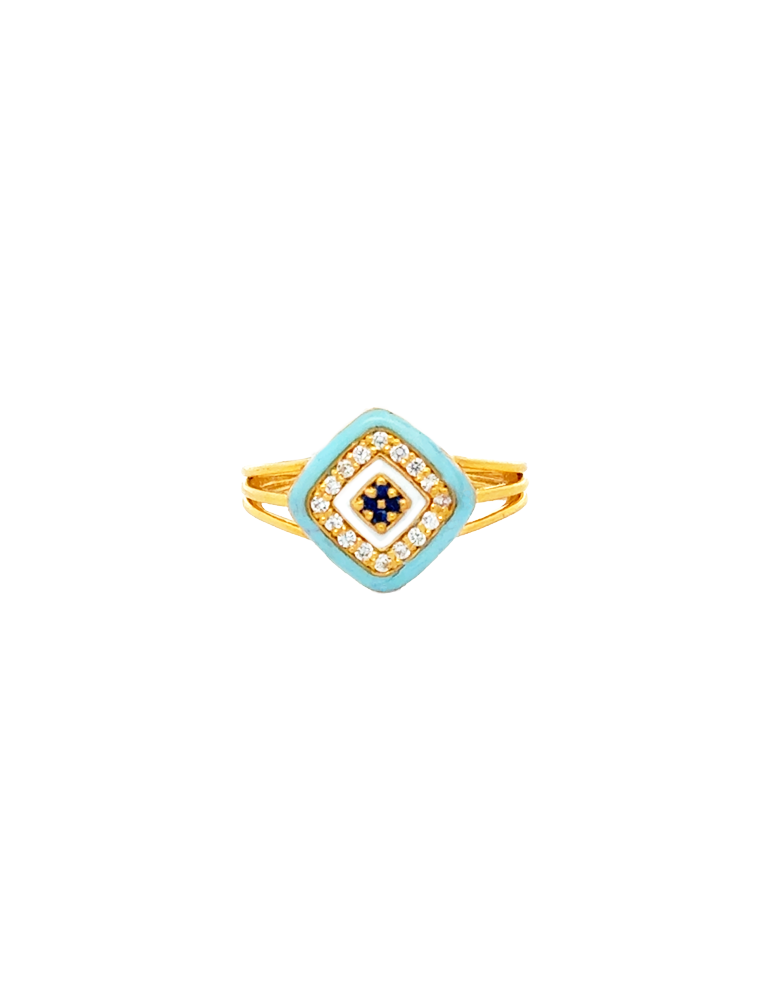 Falakrang Meenakari Gold Ring - 22 Karat