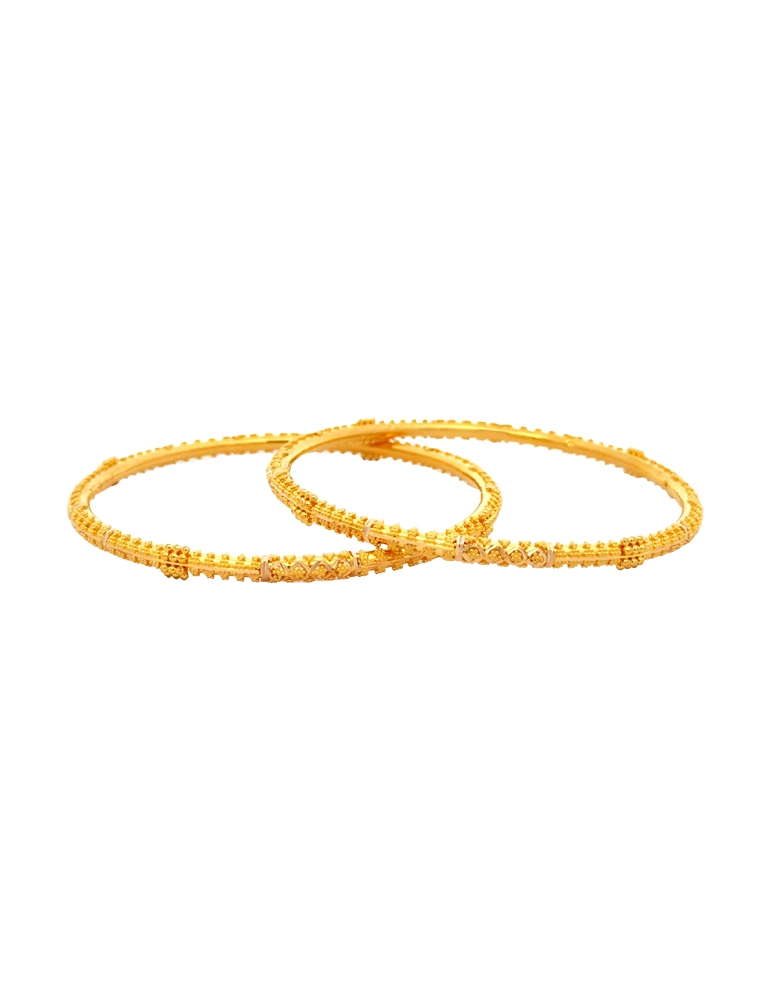 Intricate Craft 22K Gold Bangles - Set of 4