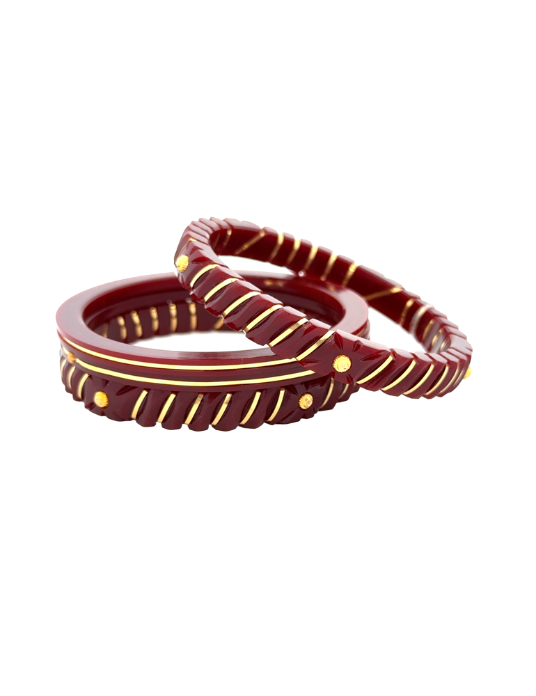 Shakha Pola Gold Bangle 22 Karat - Set Of 6