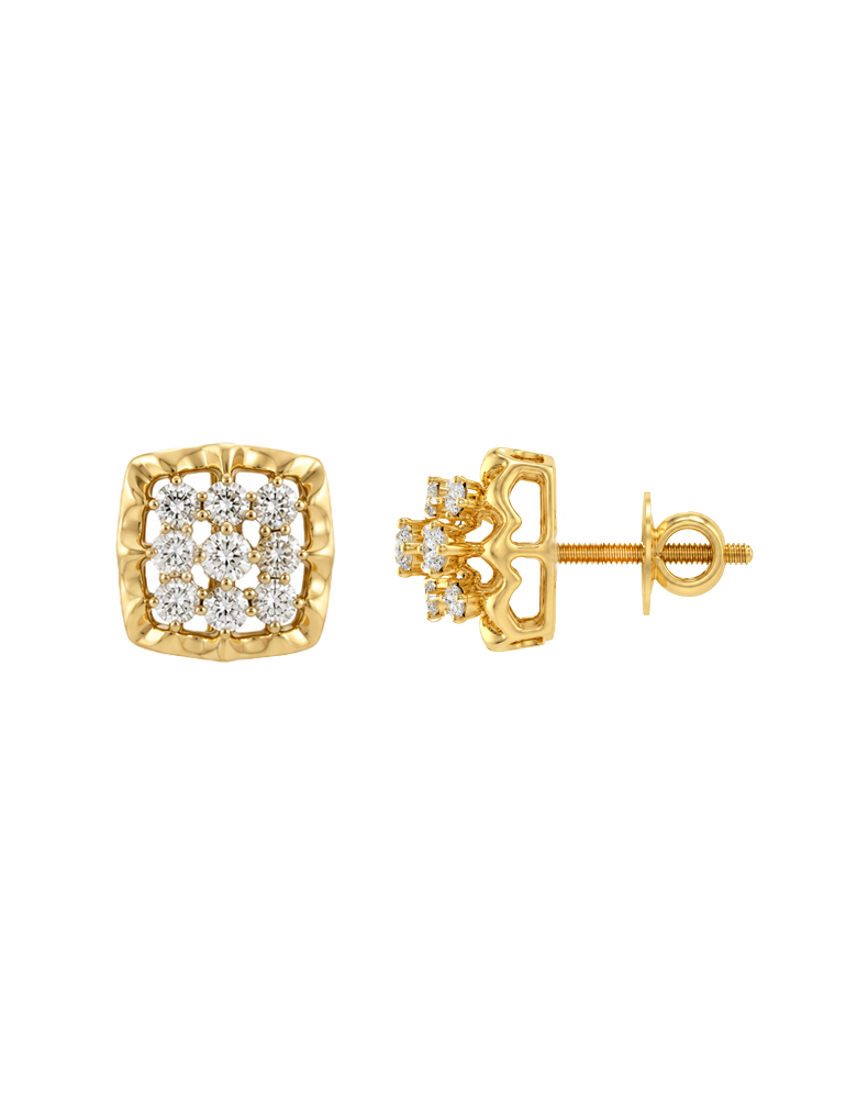 Lumina Cushion Sparkle Studs - 18 Karat