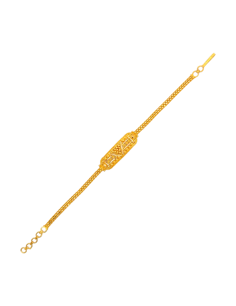 Gold Traditional Kid's Bracelet - 22 Karat