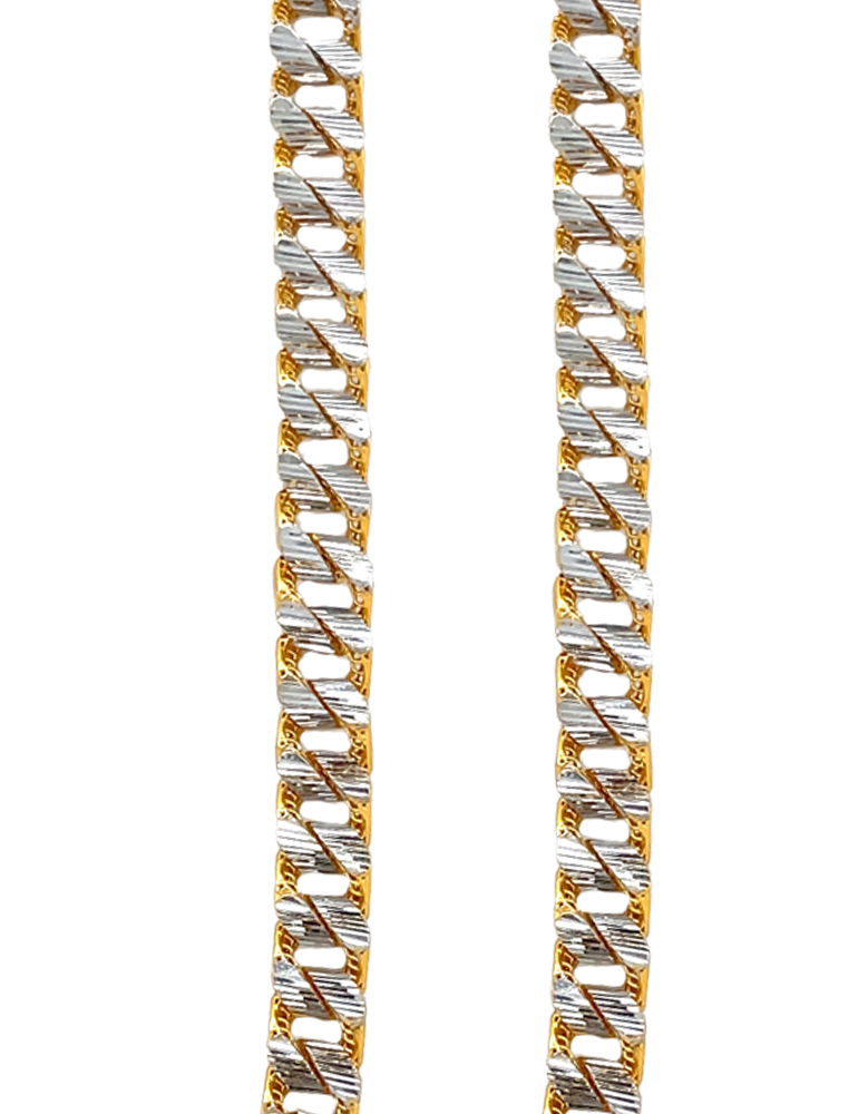 Gold Two-Tone Chain 22 Karat