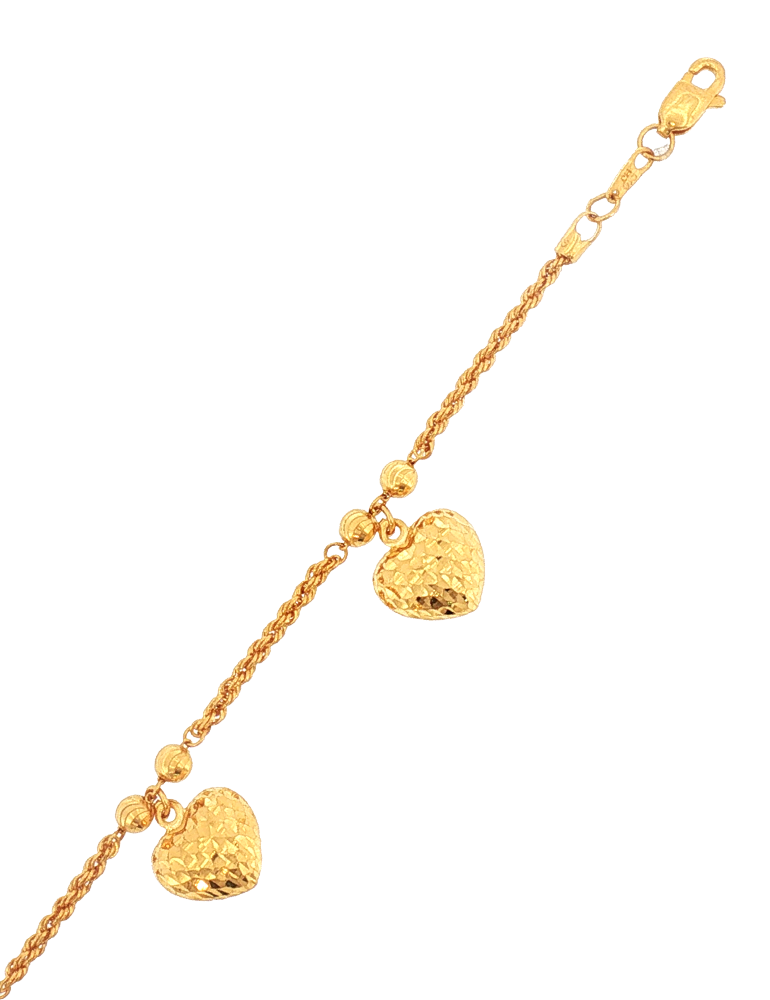 Dilruba Gold Charm Bracelet - 22 Kt