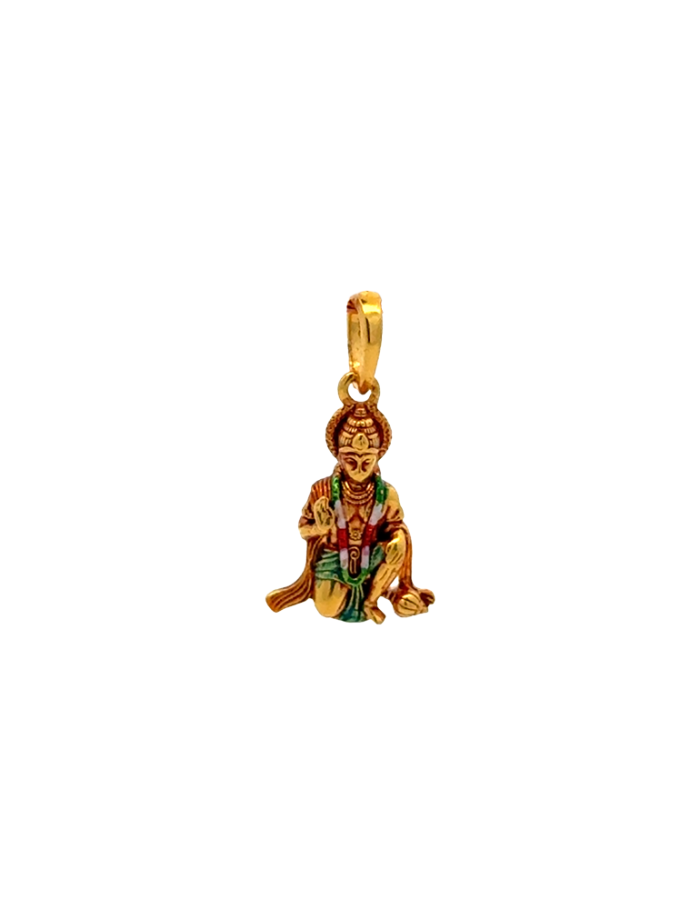 Gold Hanuman Pendant 22 Karat