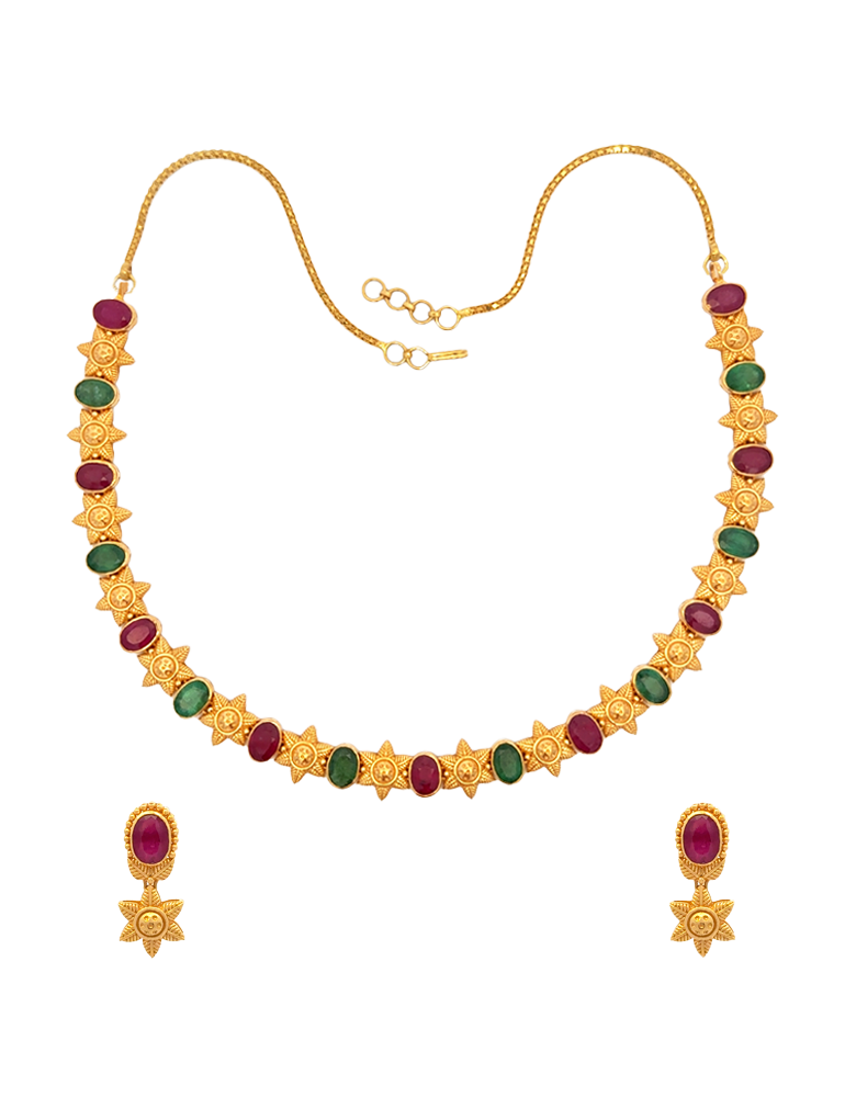 22 KT Yellow Gold Set With Earrings