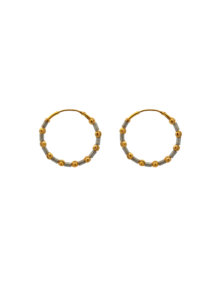 Two-Tone Gold Bali - 22 Karat