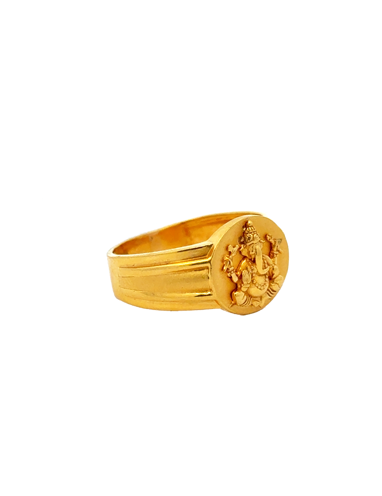 Lord Ganesh Ring - 22 Karat
