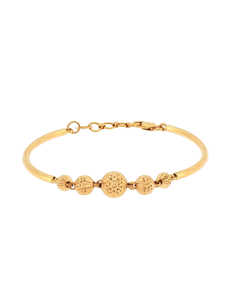 Hemika Bead Gold Bracelet - 22 Karat