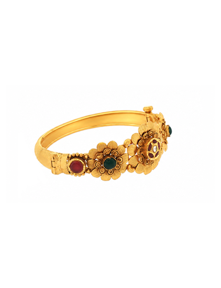 Ratnapushpa Gold Bangle Bracelet - 22 Karat