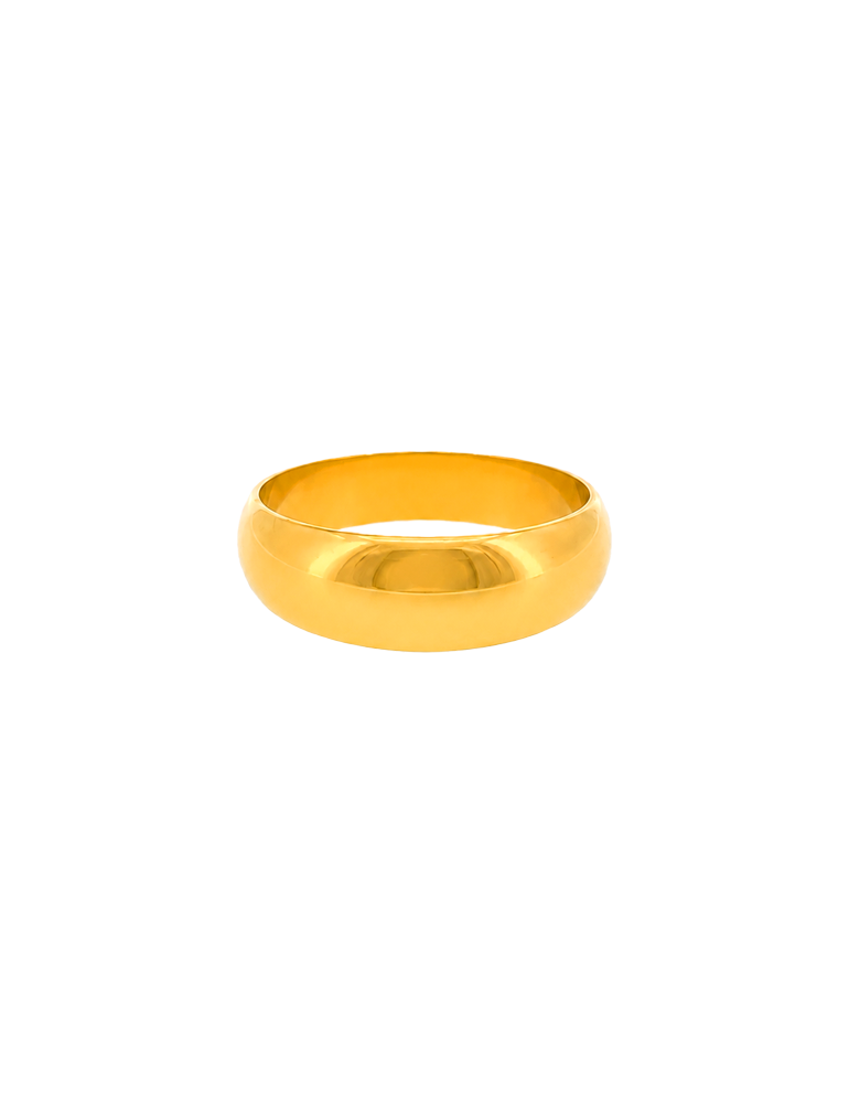 Sovereign Dome Gold Band - 18 Karat