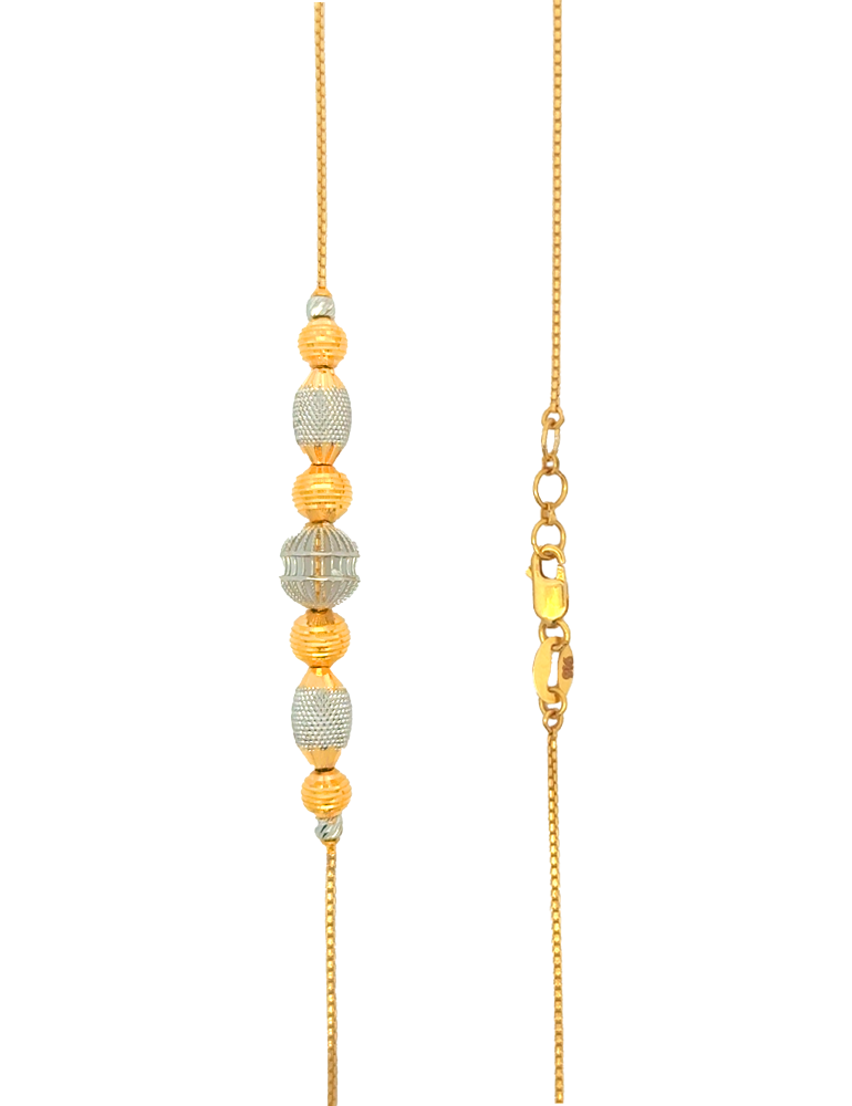 Gold Chain with Rhodium Spark - 22 Karat