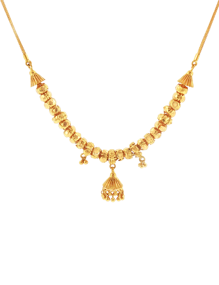 Hema Jhankar Gold Necklace - 22 Kt