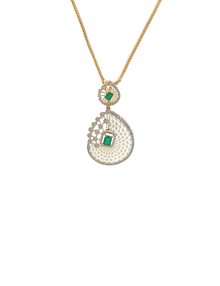 Diamond Necklace with Earrings -18 Karat