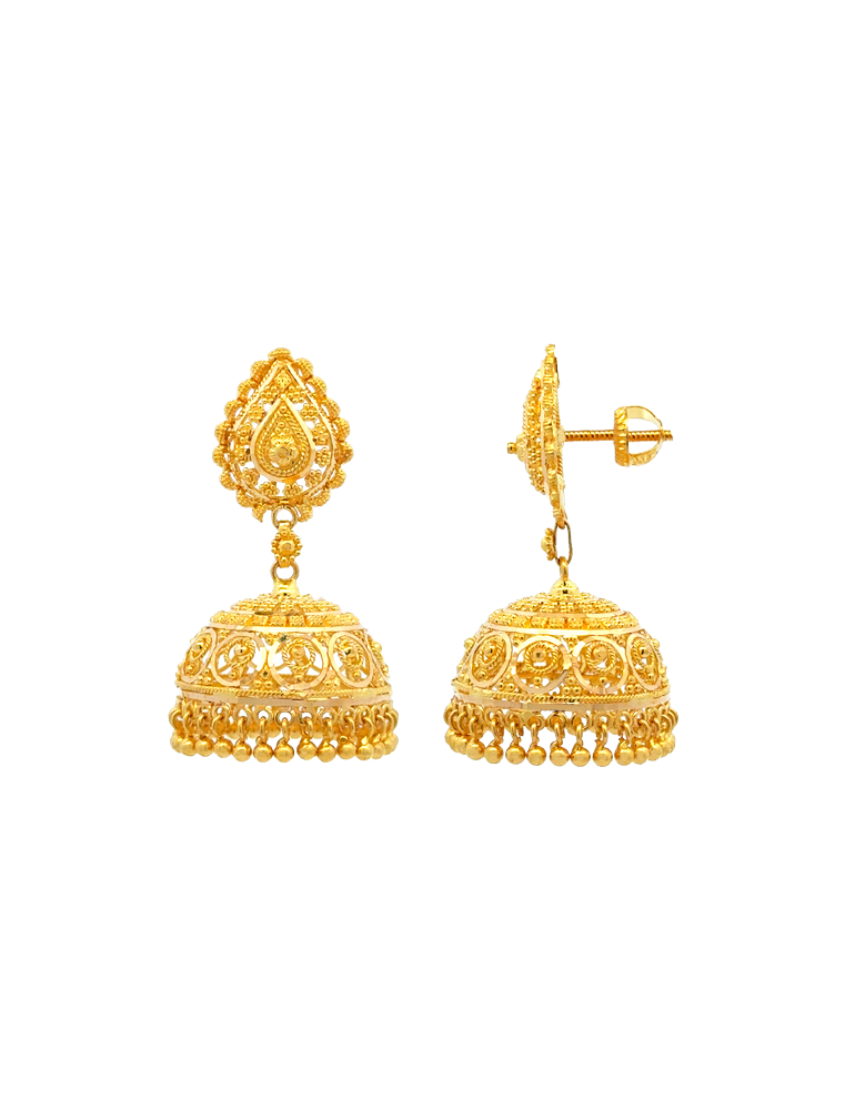 Riwaayat Gold Jhumka - 22 karat