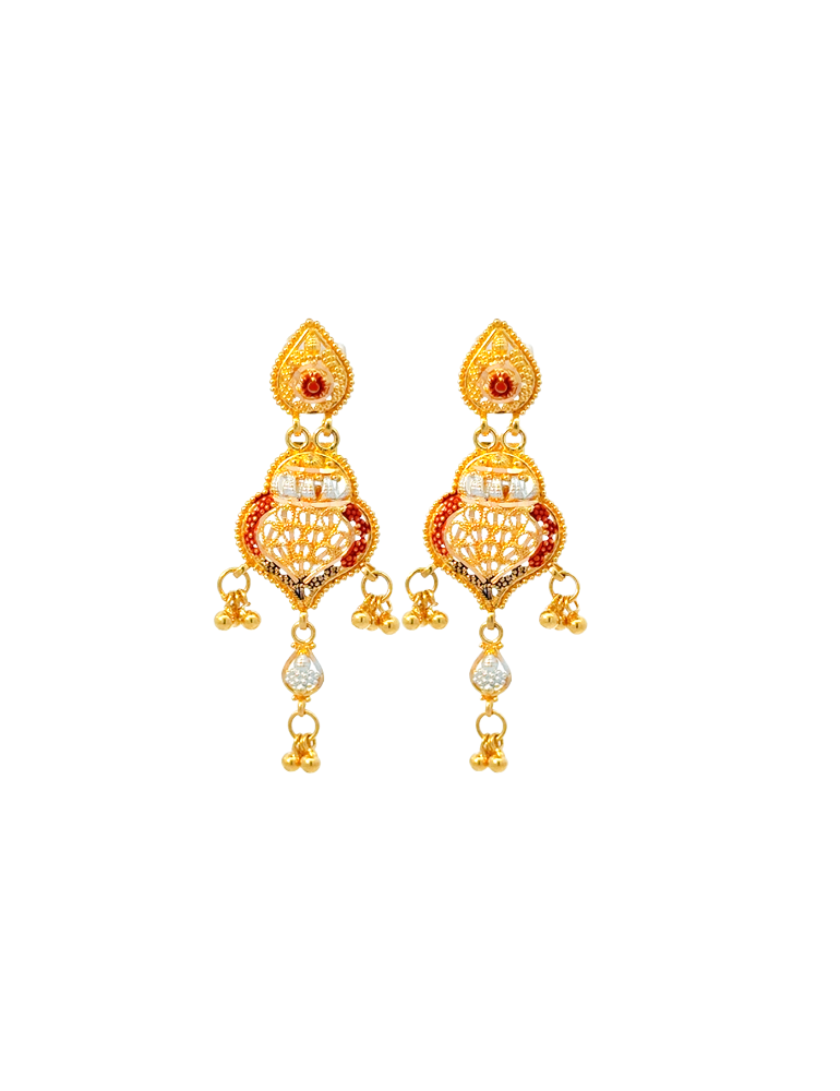 Meenakari Gold Set - 22 Karat