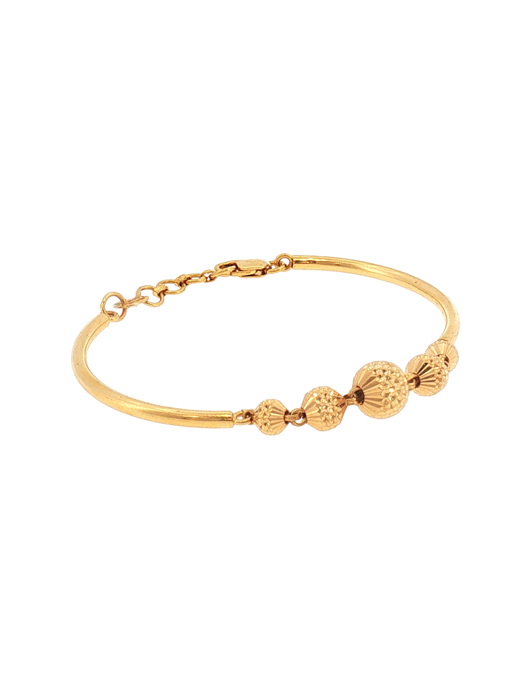 Hemika Bead Gold Bracelet - 22 Karat