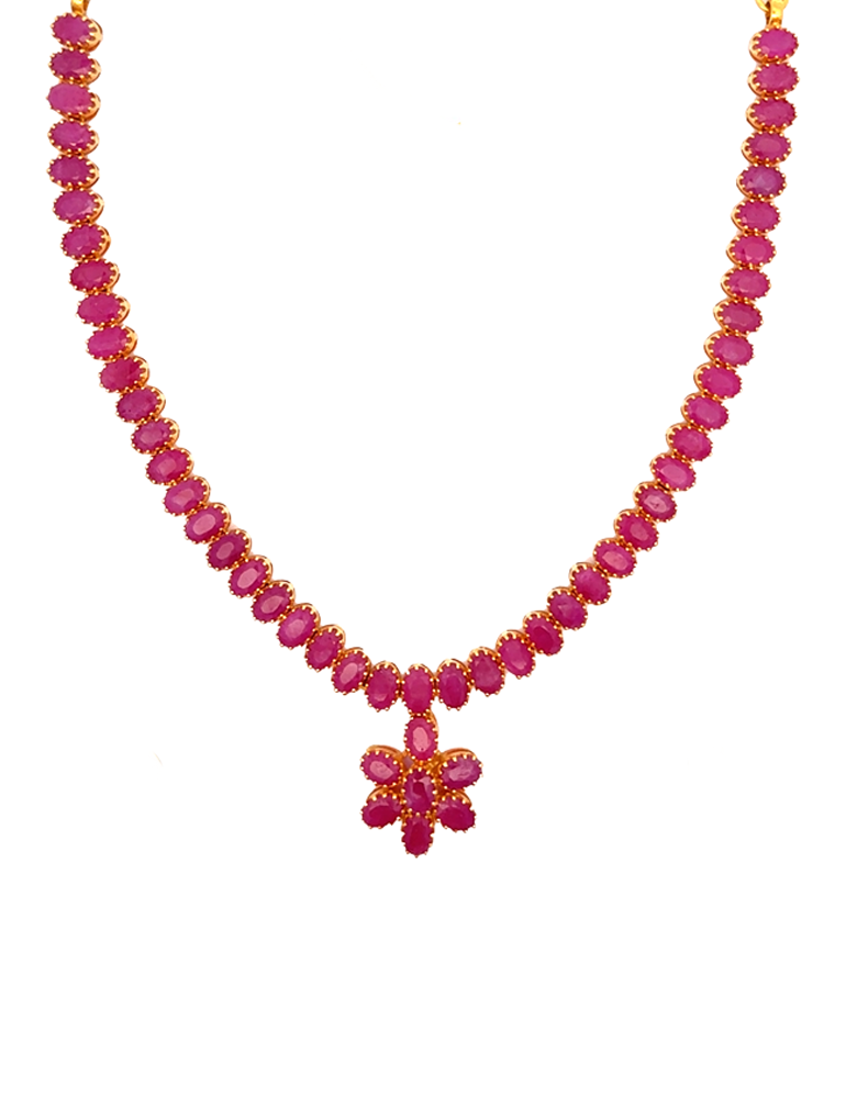 Gold Necklace Set with Earrings 22 Karat