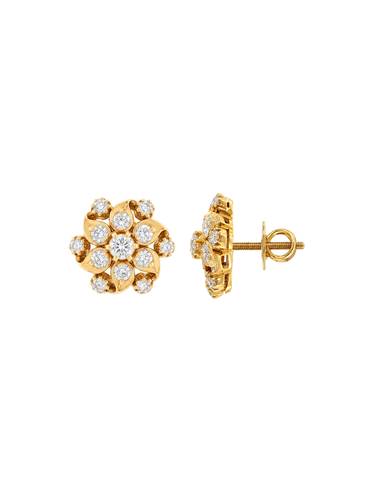 Vihana Bloom Stud Earrings - 18 Karat
