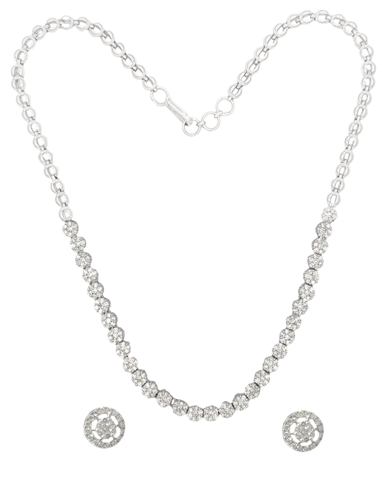 Diamond Set with Earrings 18 Kt