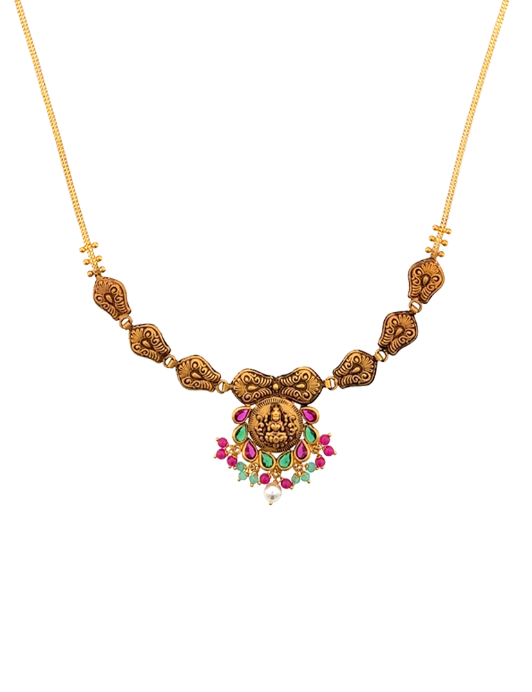 Padmavati Temple Necklace Set - 22 Kt