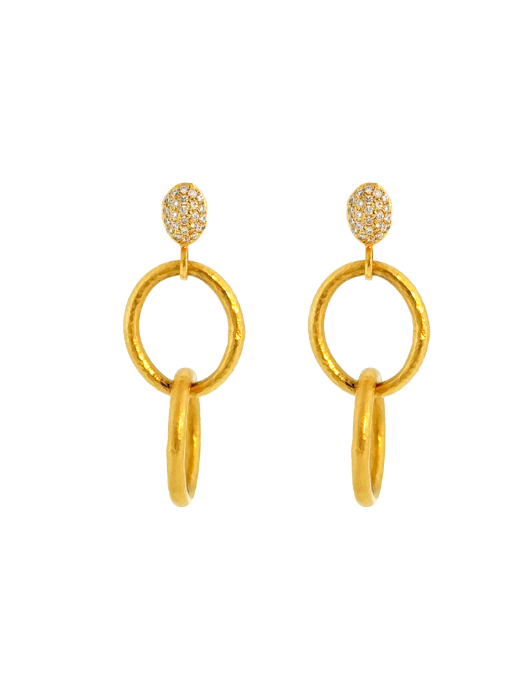 Golden Eclipse Earrings - 14 Karat