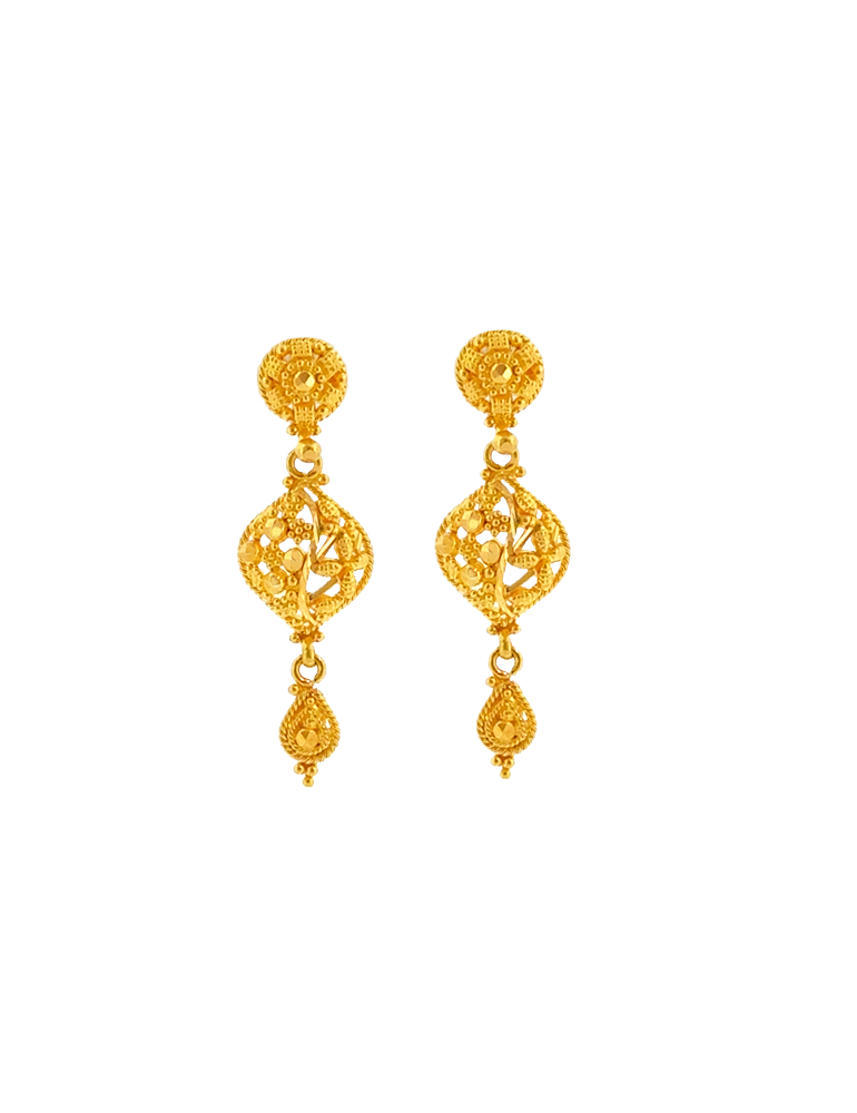 Suvarna Lehar Necklace Set 22 Karat
