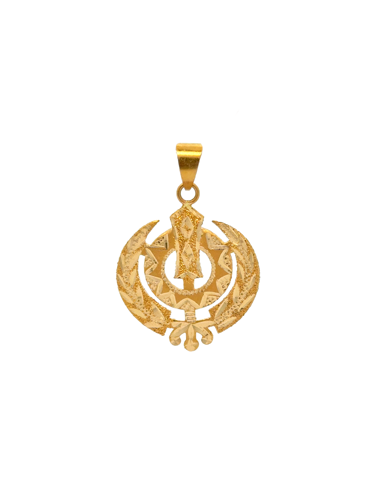 Gold Khanda Pendant - 22K