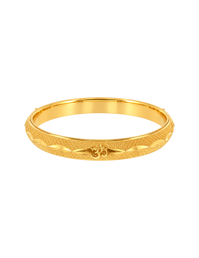 Divine Om Gold Kada - 22 Karat