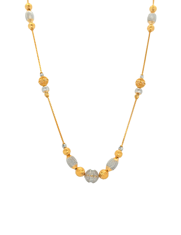 Gold Chain with Rhodium Spark - 22 Karat