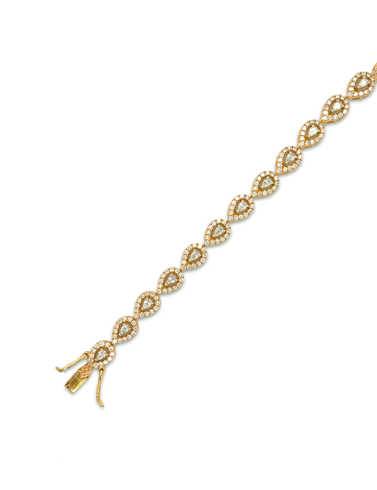 Diamond  Gold Bracelet 18 Karat