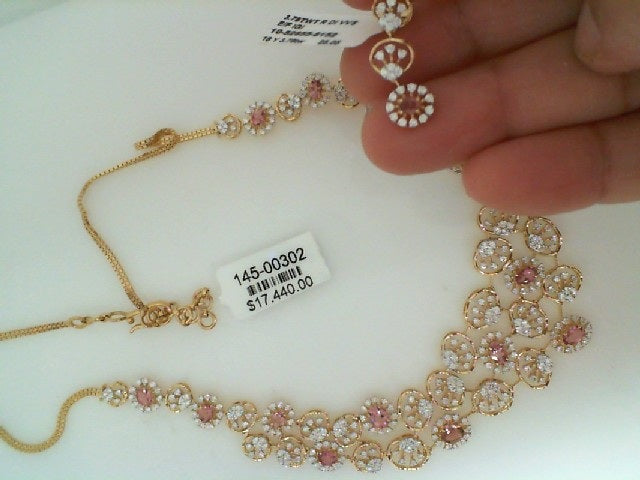 Blush Petal Diamond Necklace - 18 Karat
