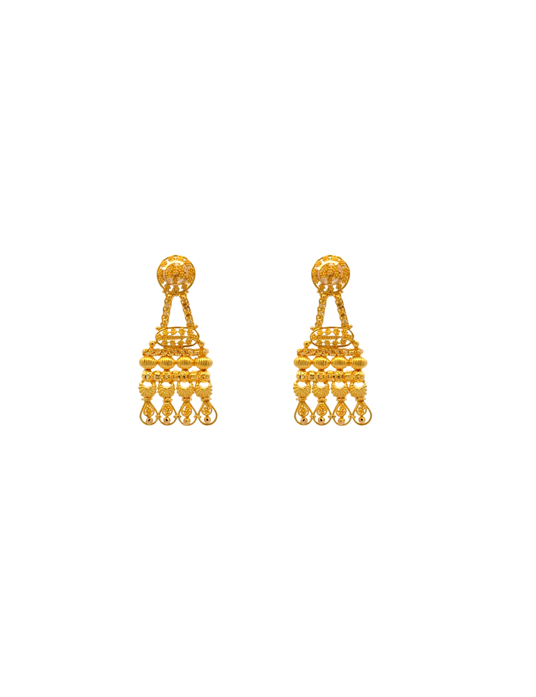 Gold Neckalce With Earrings - 22 Karat