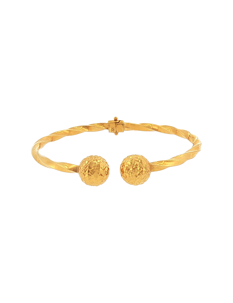 Gold Prism Orb Bracelet - 22 Karat