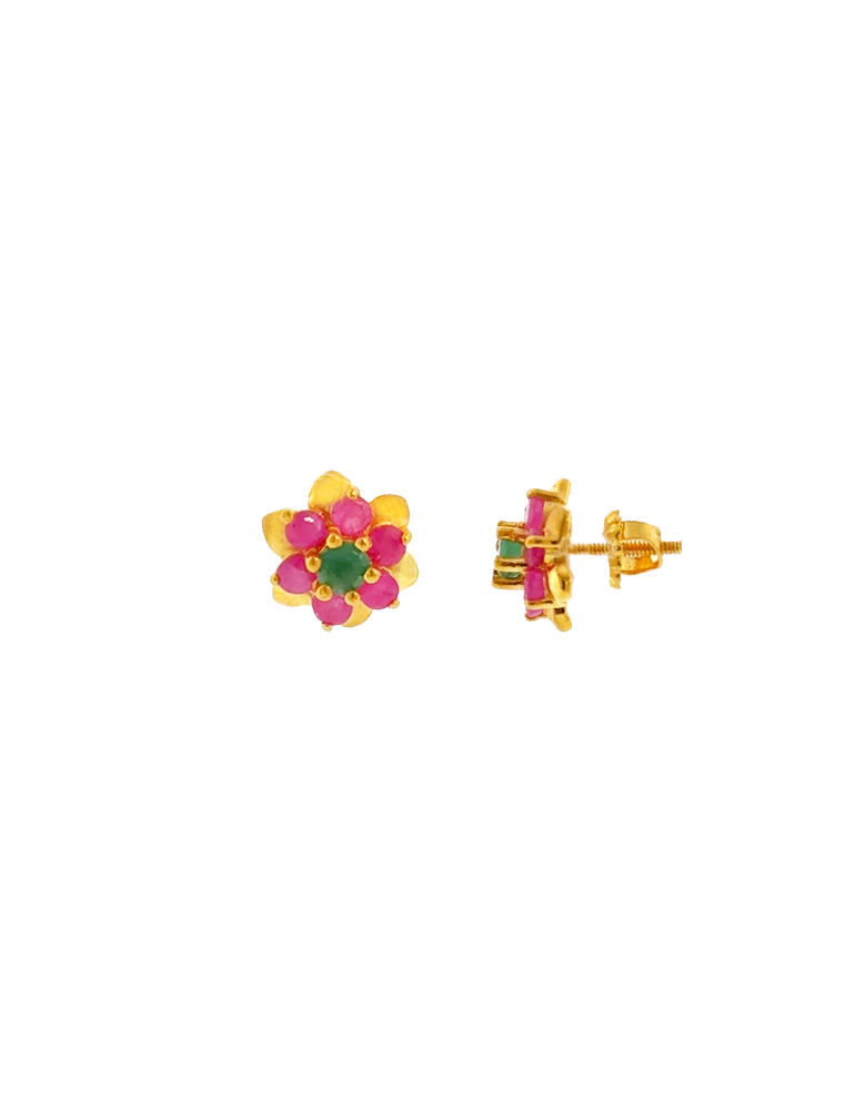 Mirelle Petal Earrings - 22 Karat