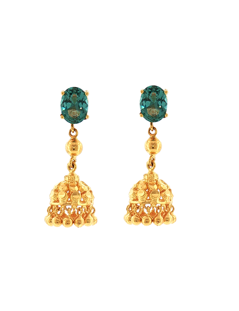 Neelmani Jhumka Drops - 22 Karat