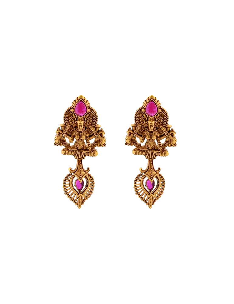 Lakshmika Grace Necklace Set with Earrings 22 Karat