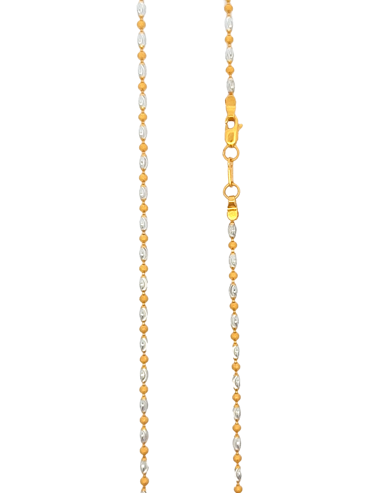 Tarang Two-Tone Flow Chain - 22 Karat