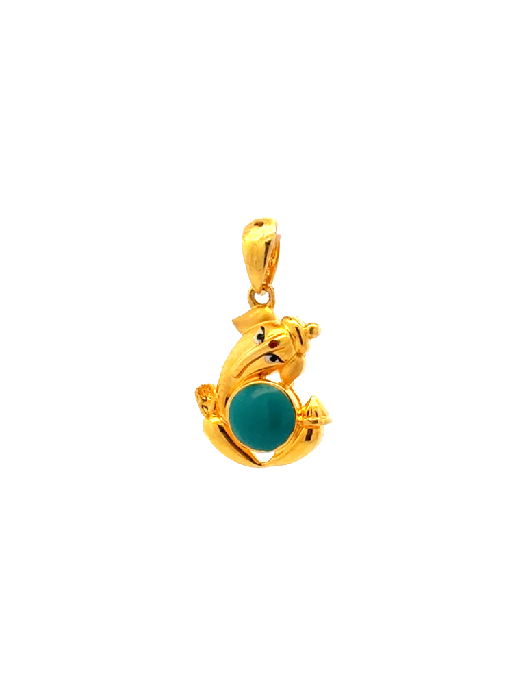 Gold Ganesh Pendant 22 karat