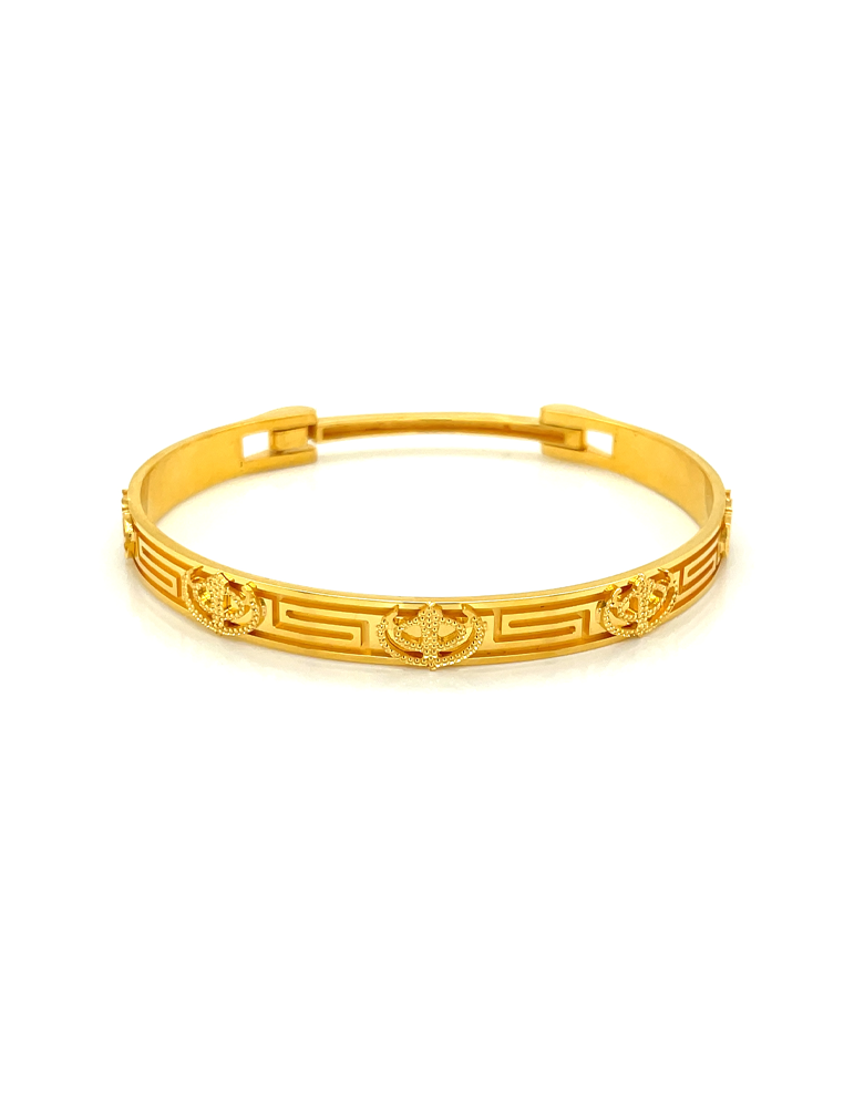 Gold Khanda Openable Kara 22 Karat