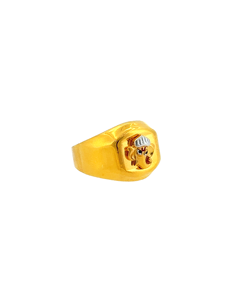 Gajendra Crest Ring - 22 Karat