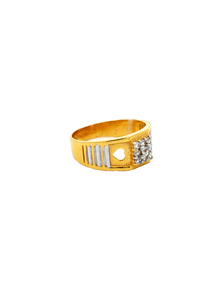 Gold Ring 22 Karat With Cubic Zirconia