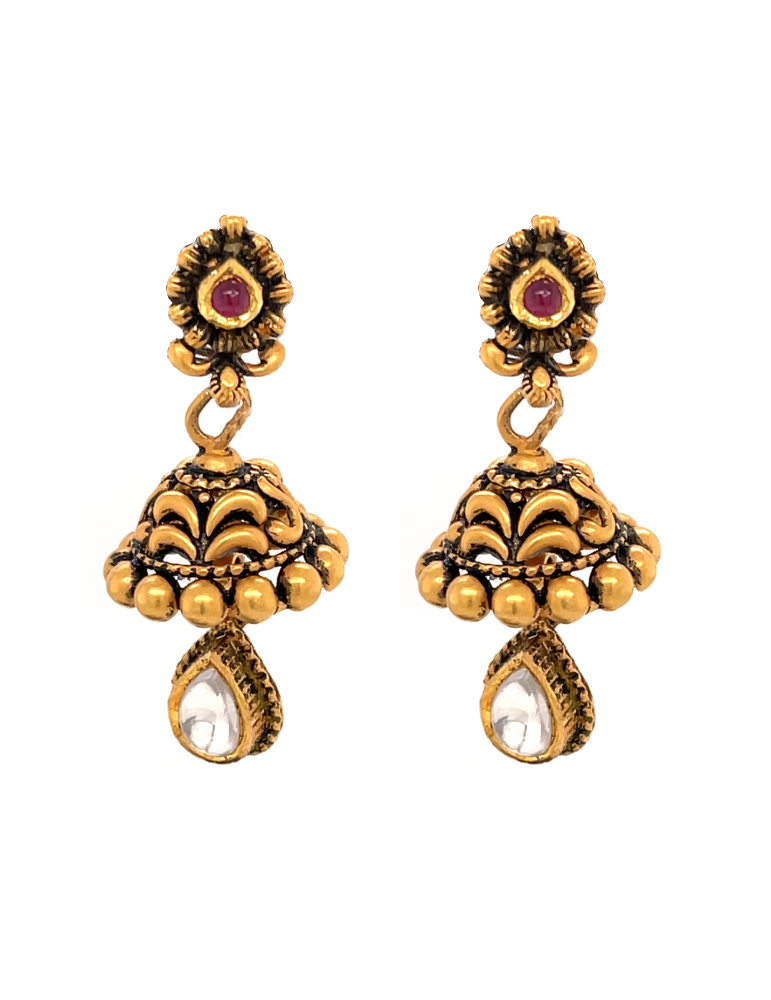 Gold Antique Pendant Set 22 Karat